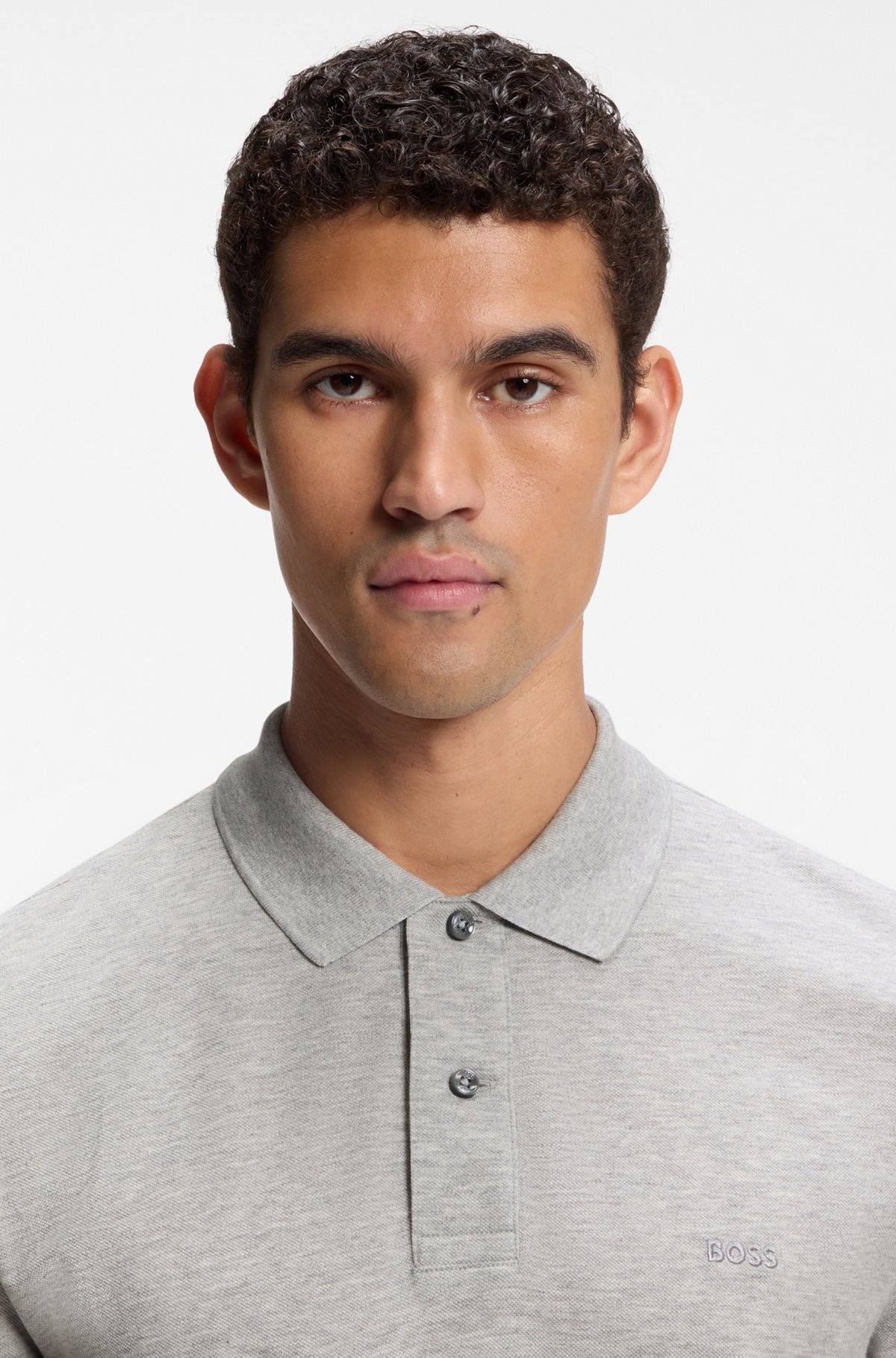 Pallas cotton polo shirt, Light Grey