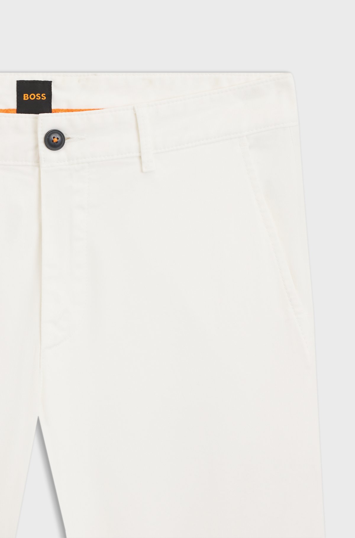 Slim-fit chinos, White
