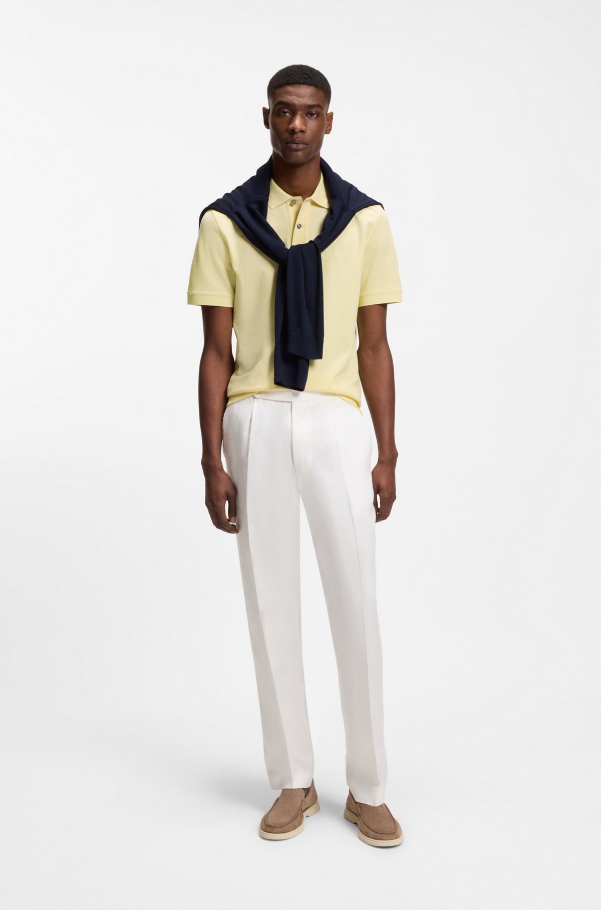 Pallas cotton polo shirt, Light Yellow