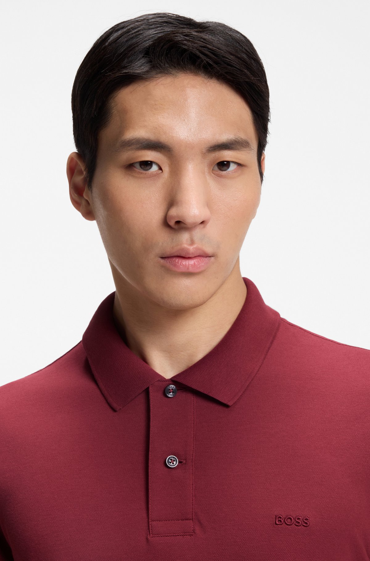 Pallas cotton polo shirt, Red
