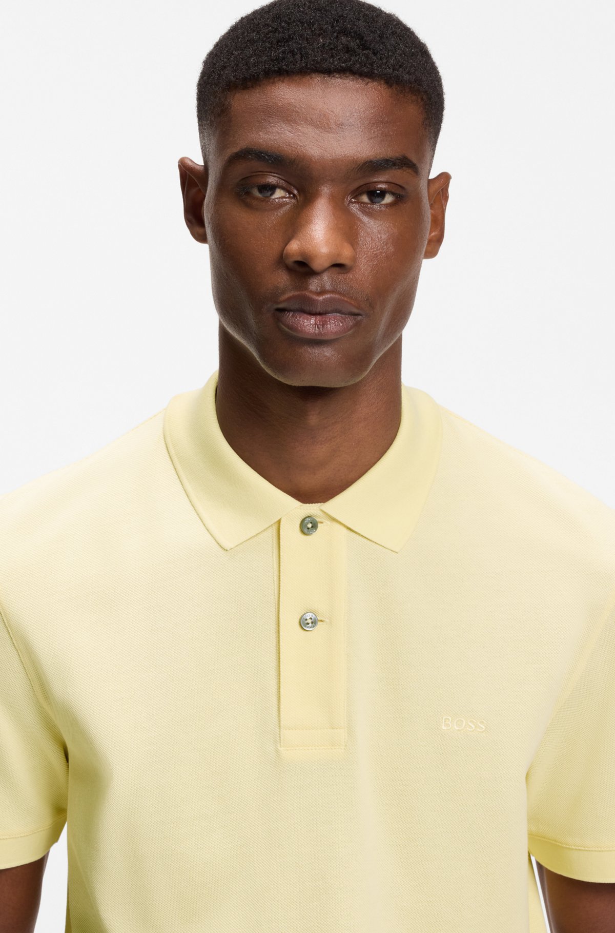 Pallas cotton polo shirt, Light Yellow