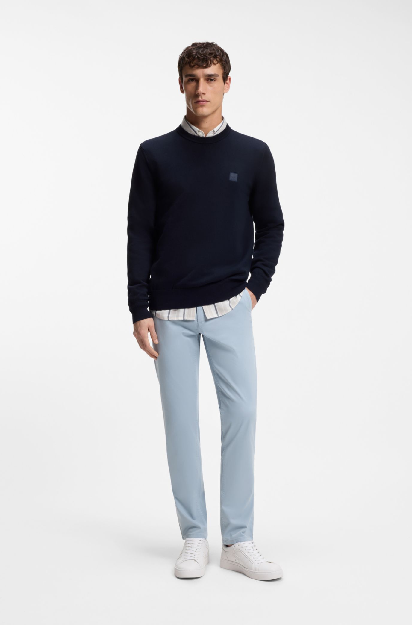 Slim-fit chinos, Light Blue
