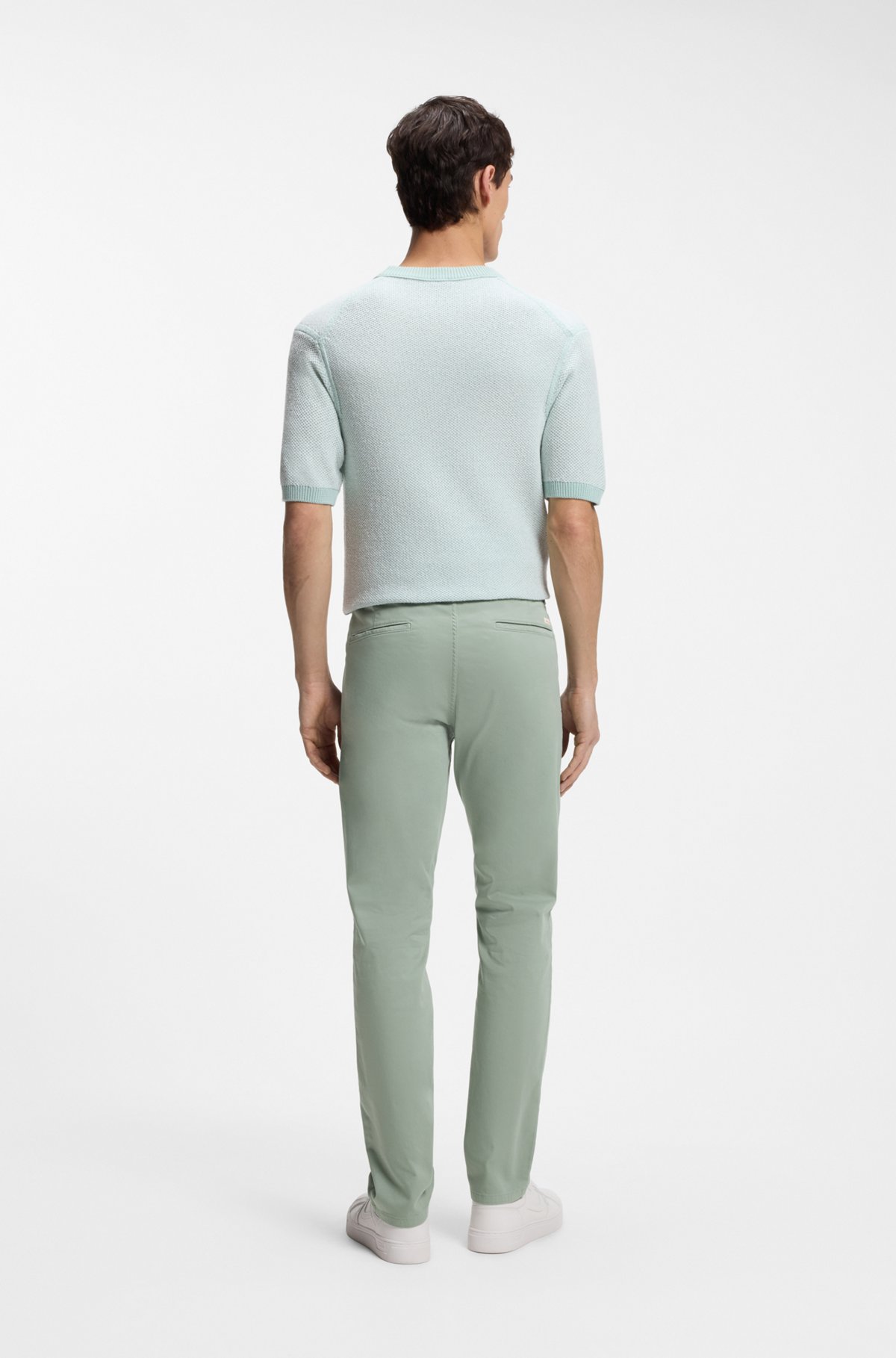 Slim-fit chinos, Light Green