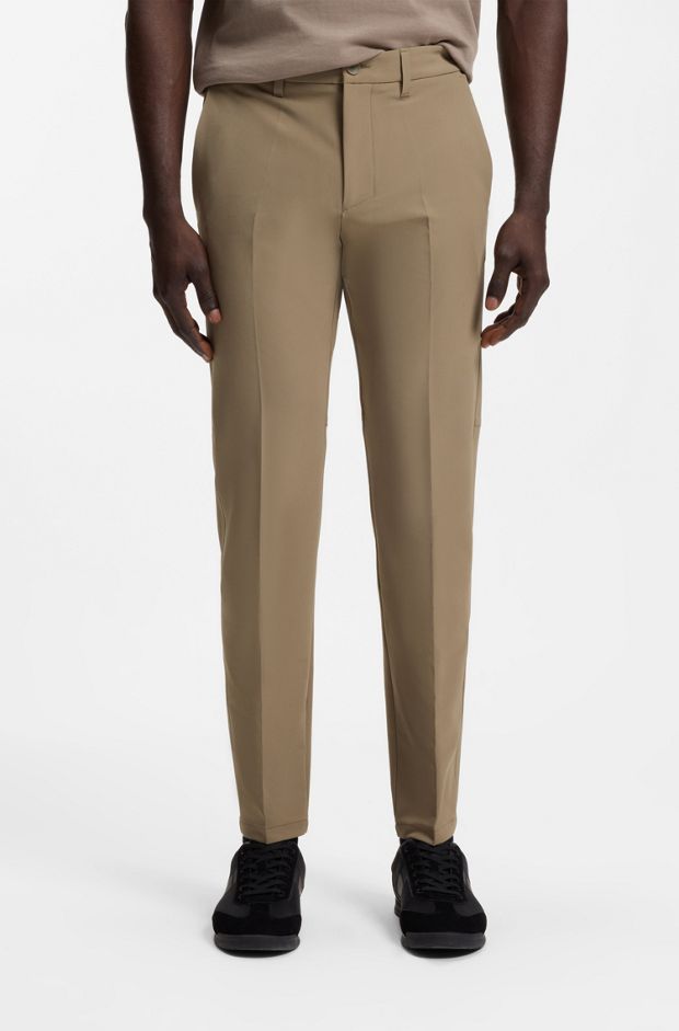 Slim-fit trousers, Beige