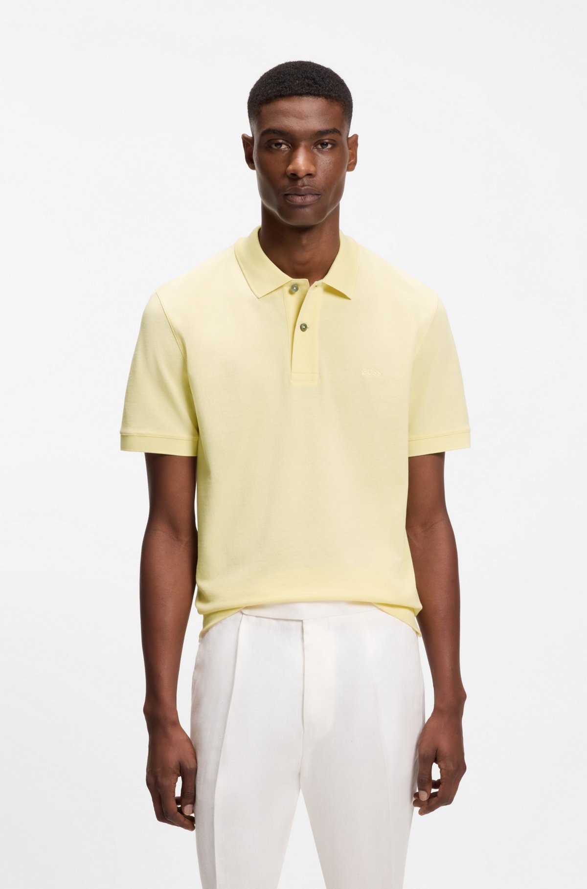 Pallas cotton polo shirt, Light Yellow