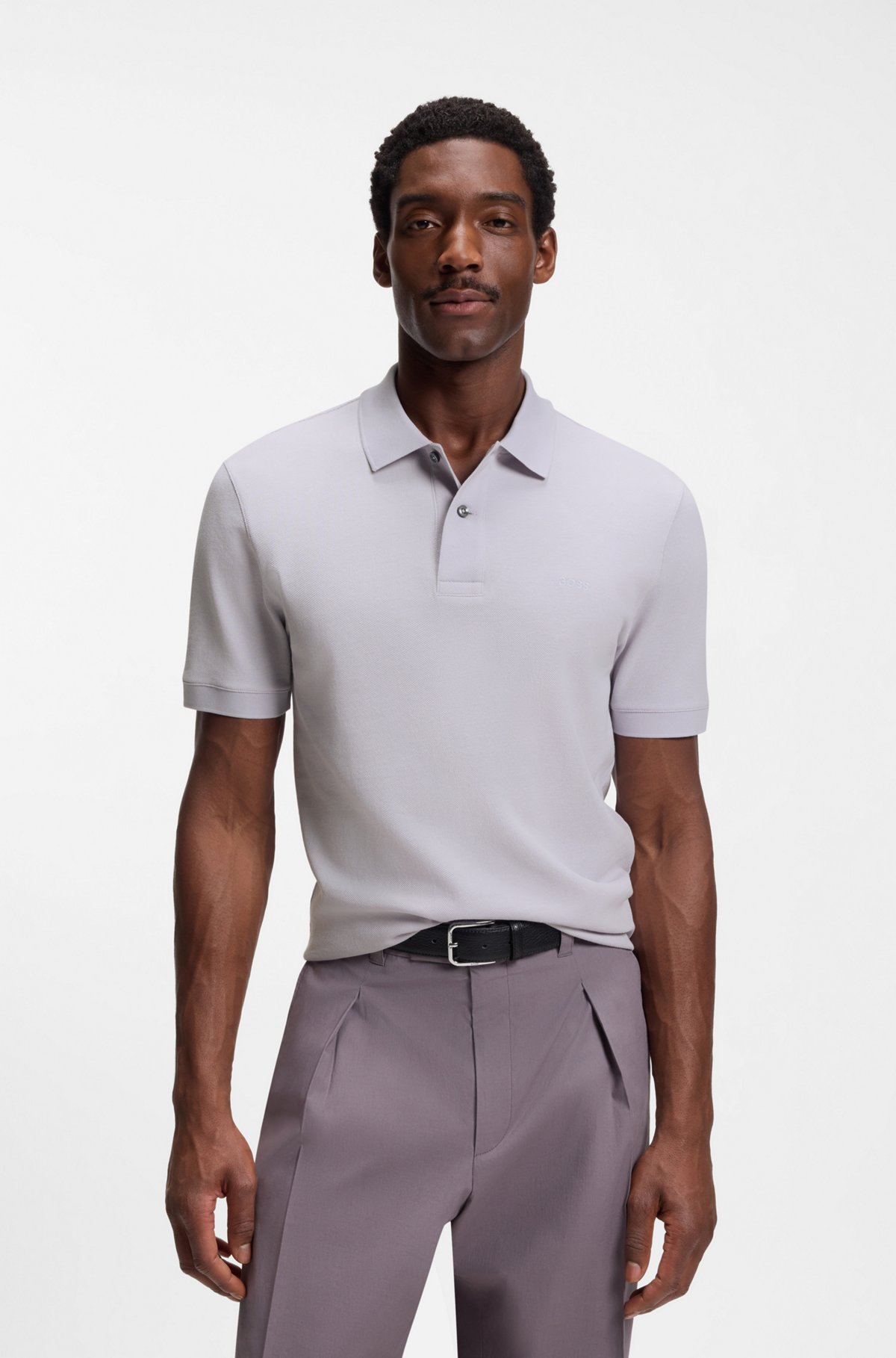 Pallas cotton polo shirt, Light Purple