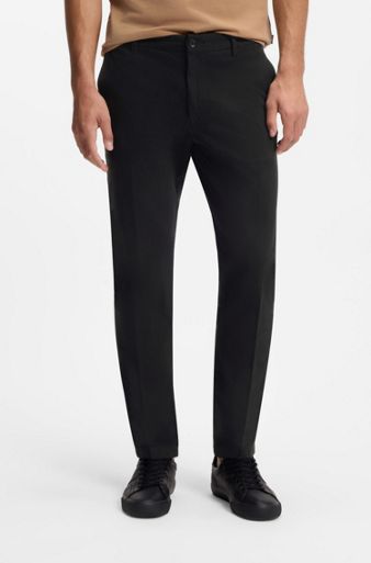 Slim-fit trousers , Black