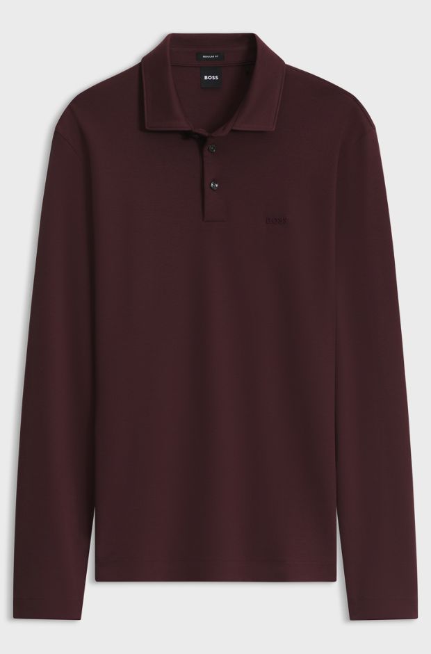 Pallas cotton polo shirt, Dark Brown