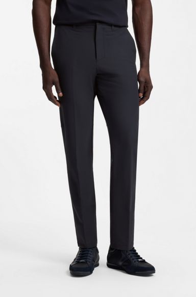 Regular-fit trousers in water-repellent stretch fabric, Dark Blue