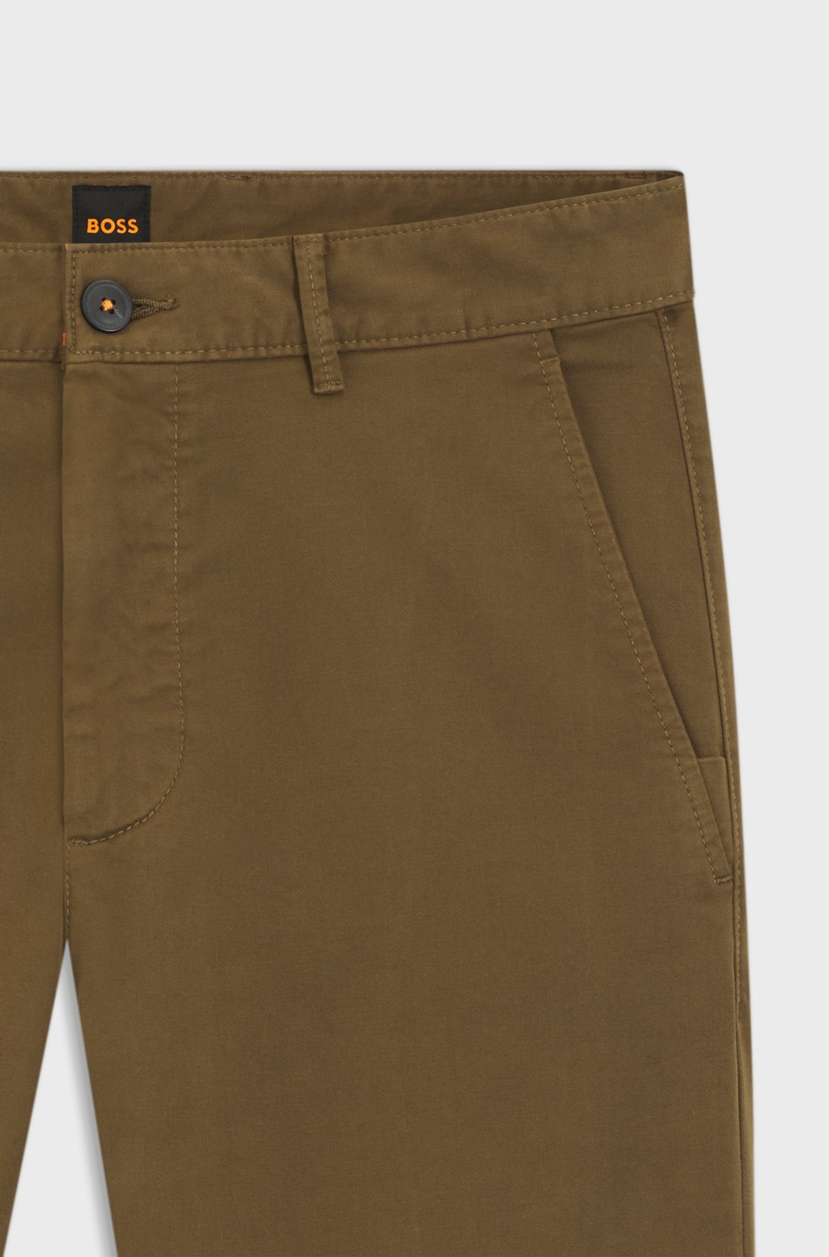 Slim-fit chinos, Khaki