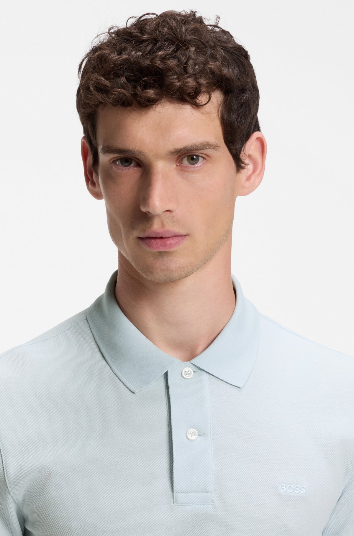 Pallas cotton polo shirt, Light Blue