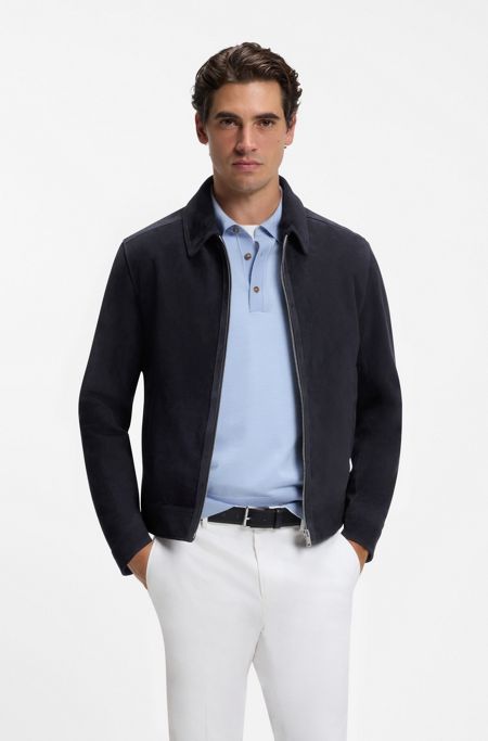 Suede jacket , Dark Blue