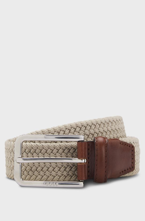 Woven belt, Light Beige