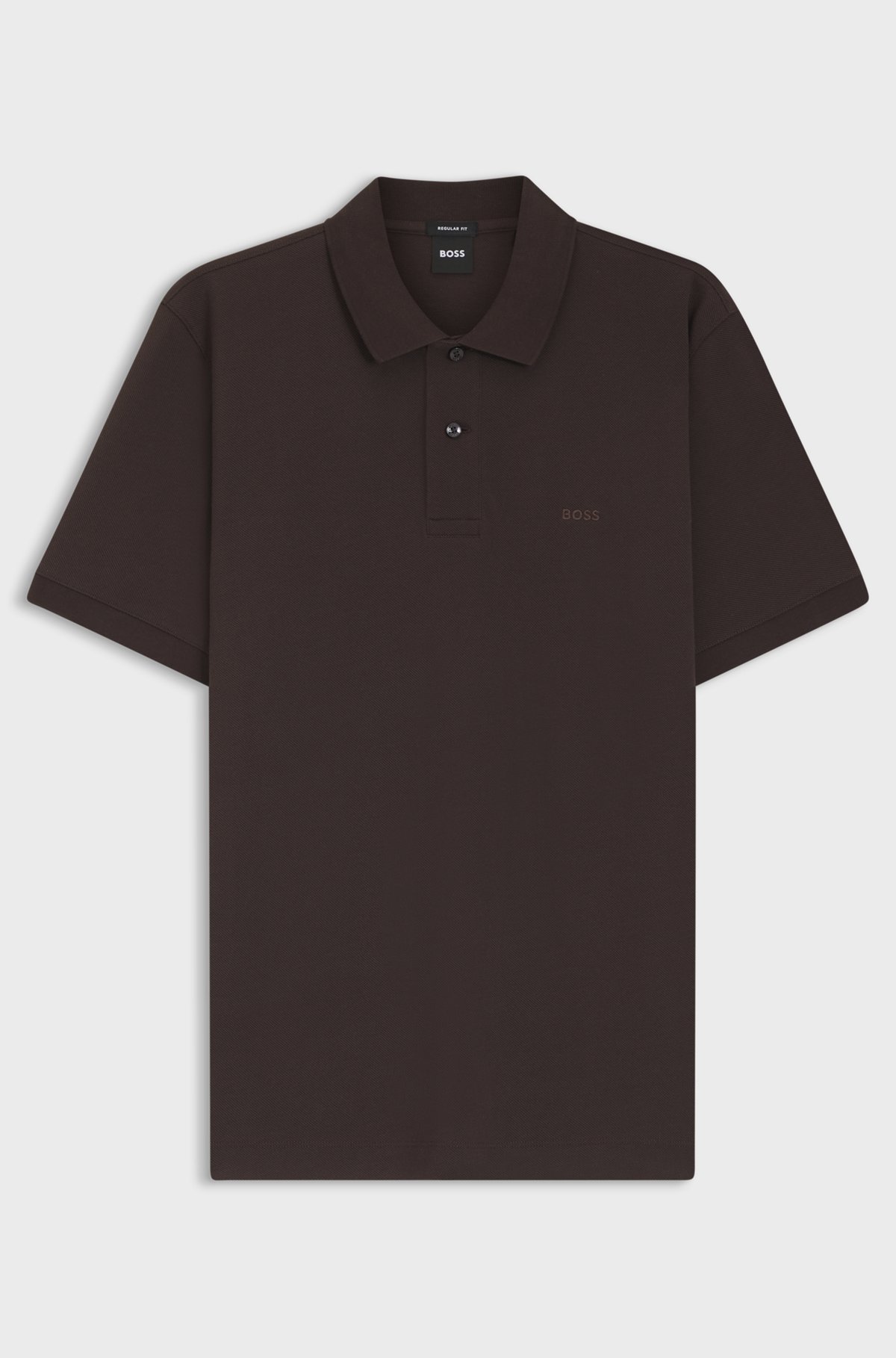 Pallas cotton polo shirt, Dark Brown
