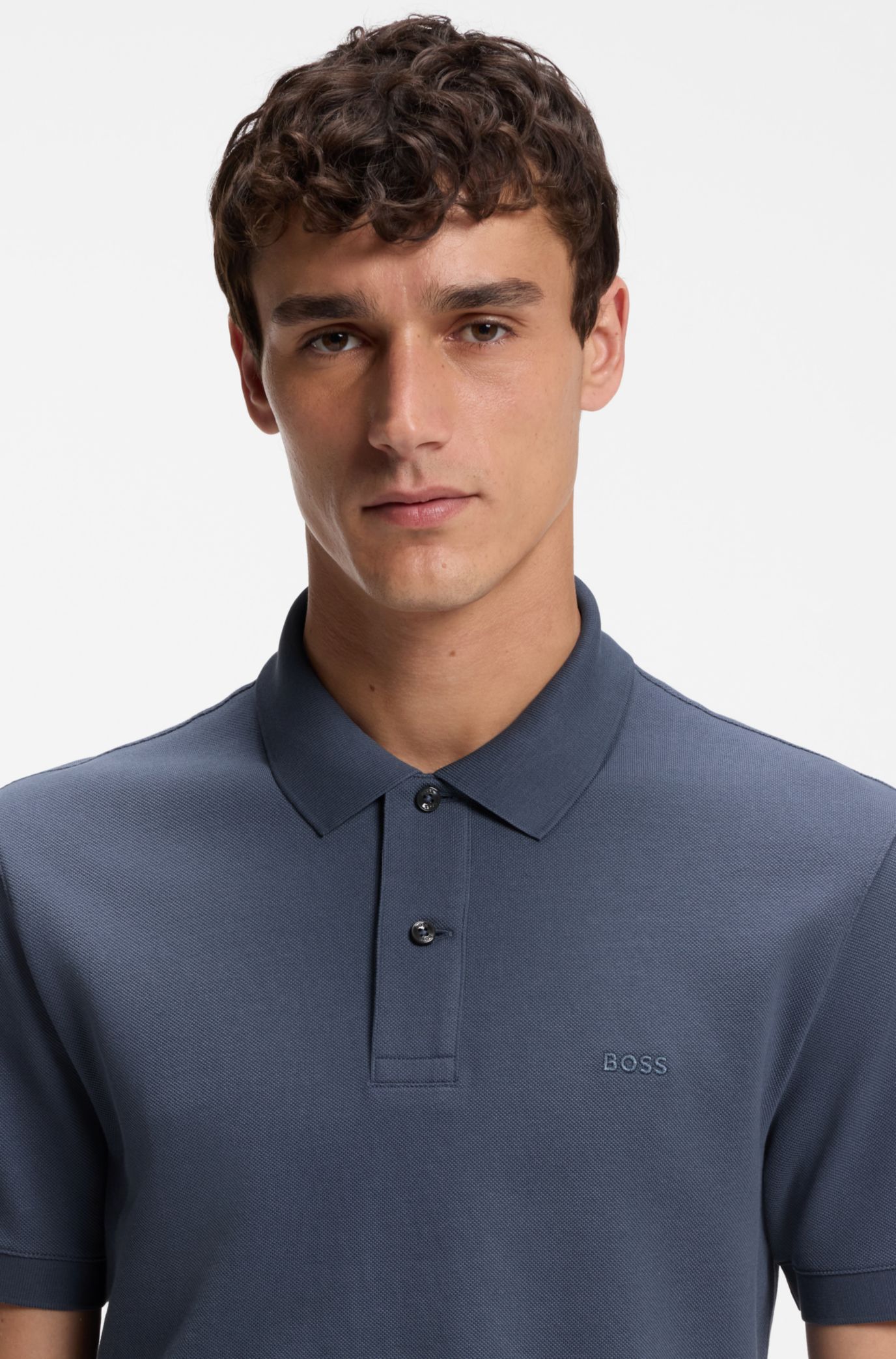 Pallas cotton polo shirt, Dark Blue