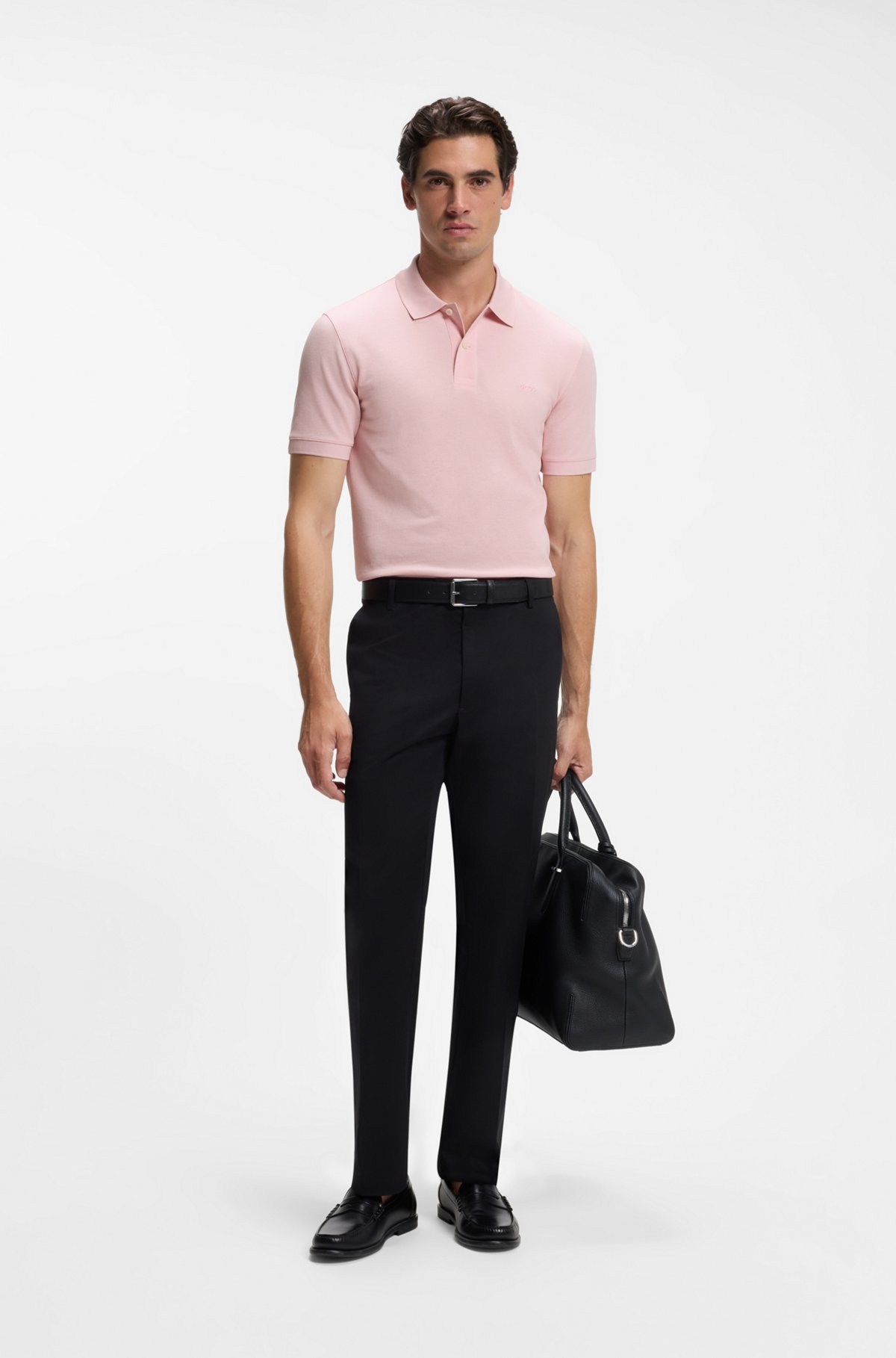 Pallas cotton polo shirt, Light Pink