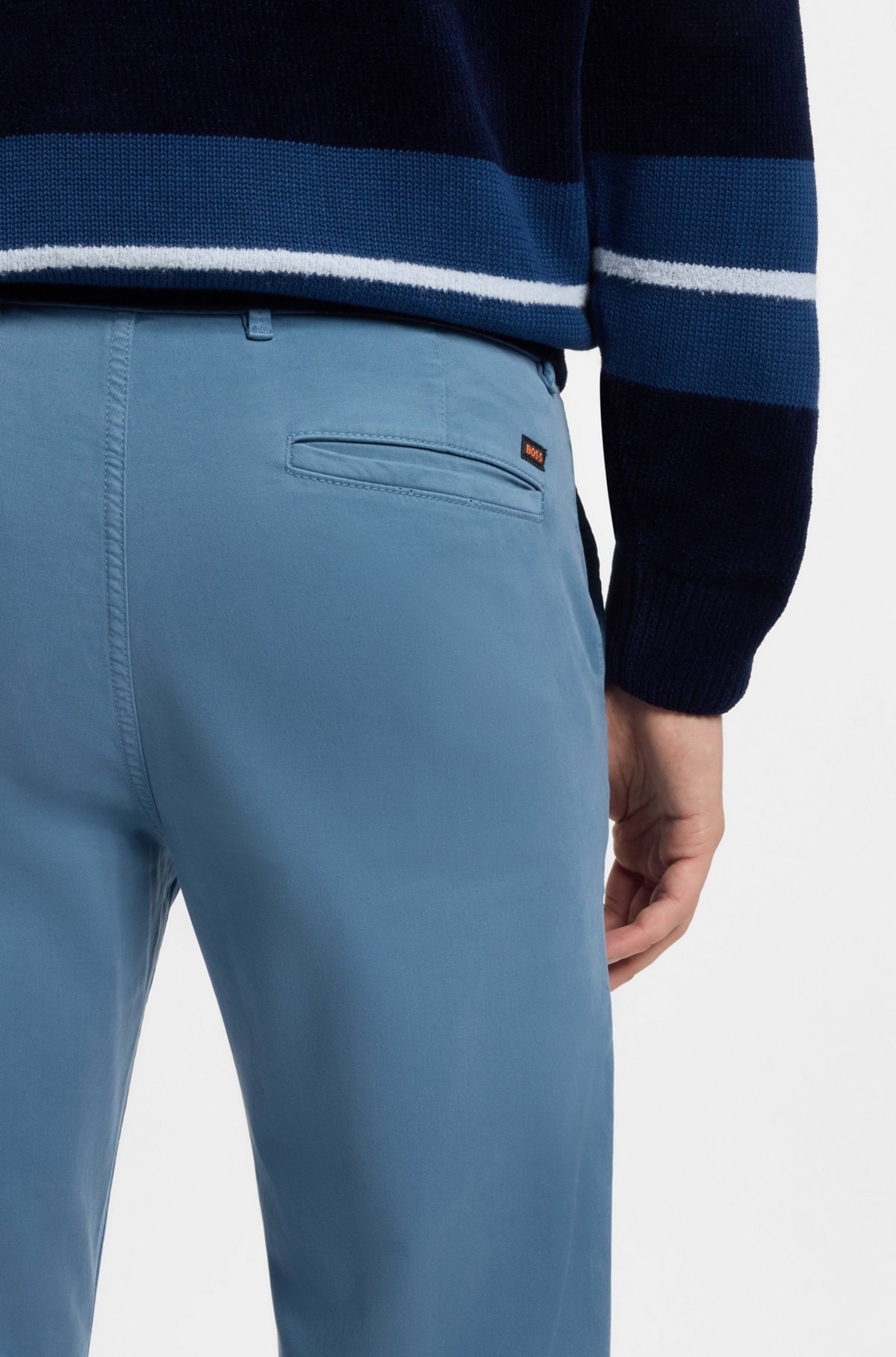 Slim-fit chinos, Light Blue