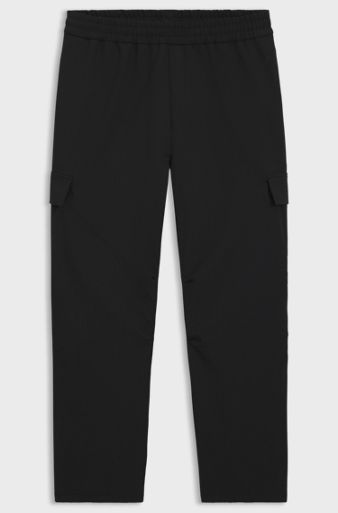 Relaxed-fit trousers with cargo pockets, Black