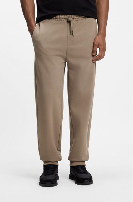 Relaxed-fit trousers in innovative French Terry, Brown