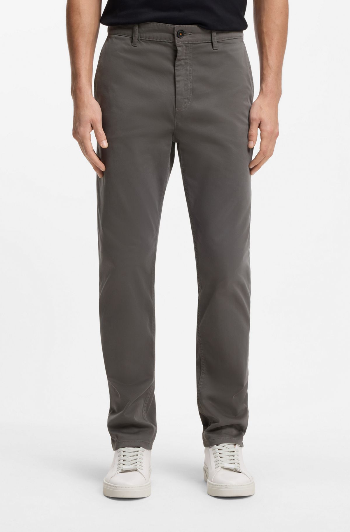 Tapered-fit chinos, Dark Grey