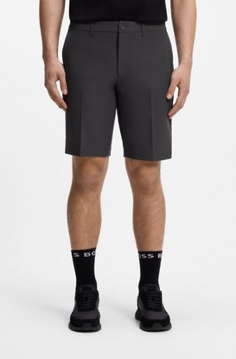Slim-fit shorts in water-repellent stretch fabric, Dark Grey