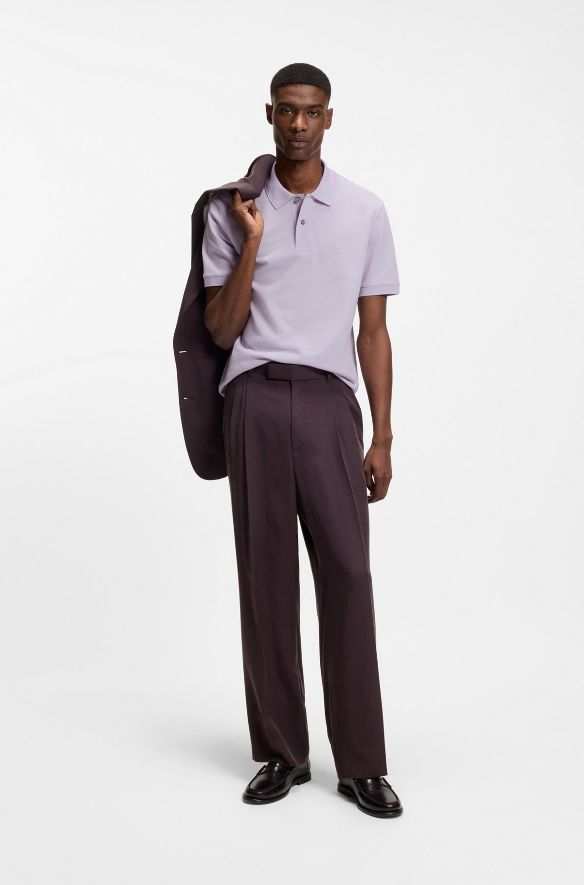 Pallas cotton polo shirt, Light Purple