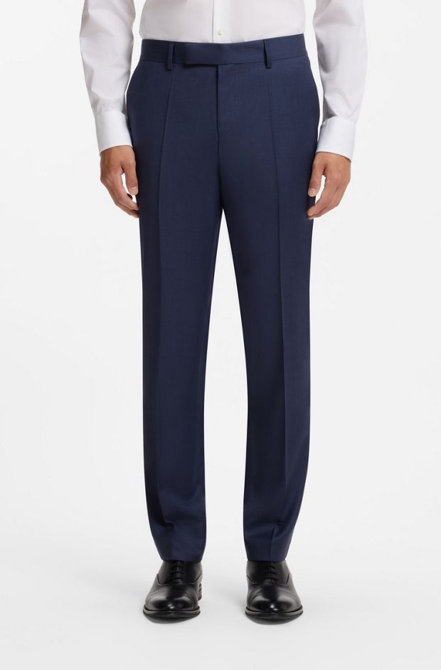 BOSS ONE slim-fit trousers, Blue