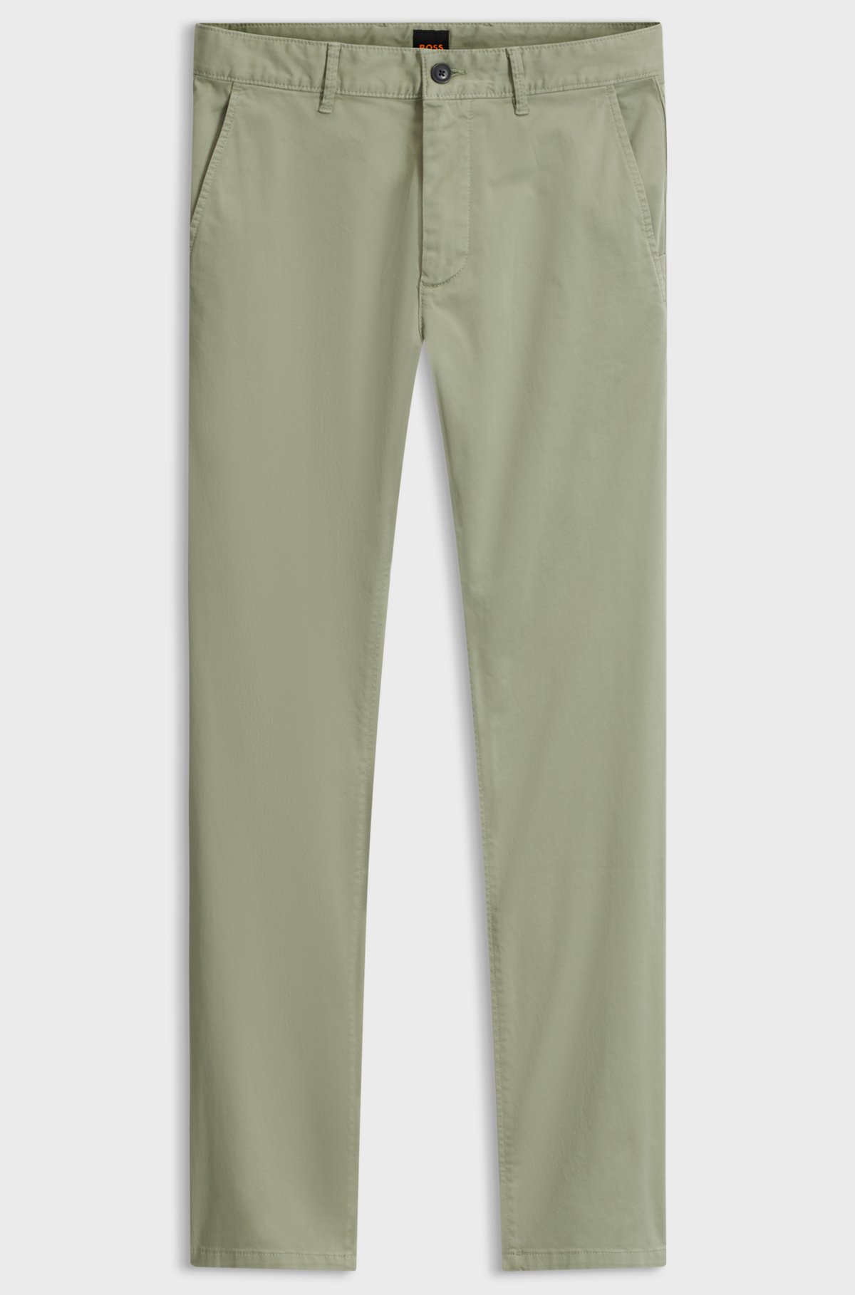 Slim-fit chinos, Light Green