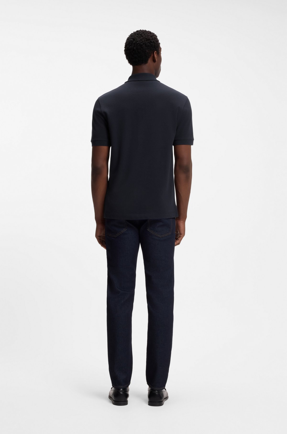 Pallas cotton polo shirt, Dark Blue