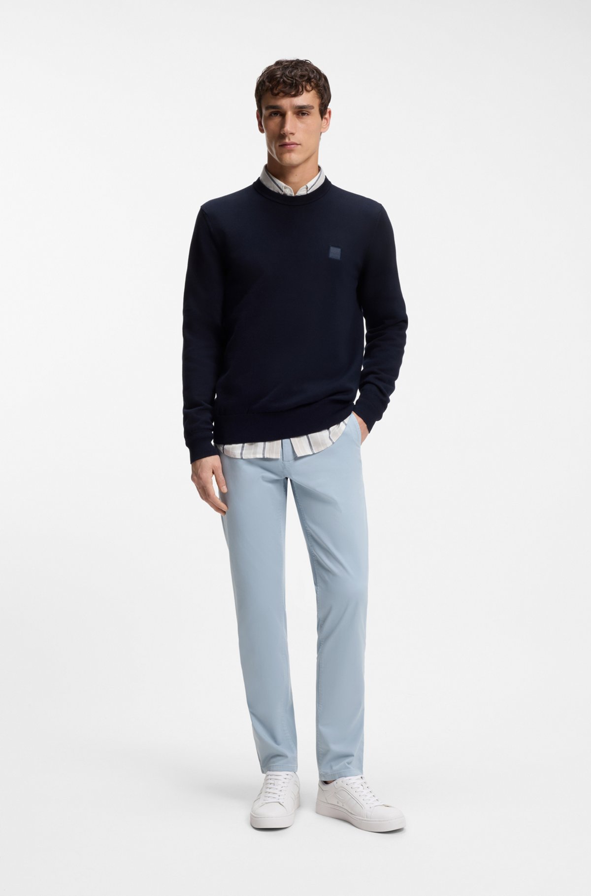 Slim-fit chinos, Light Blue