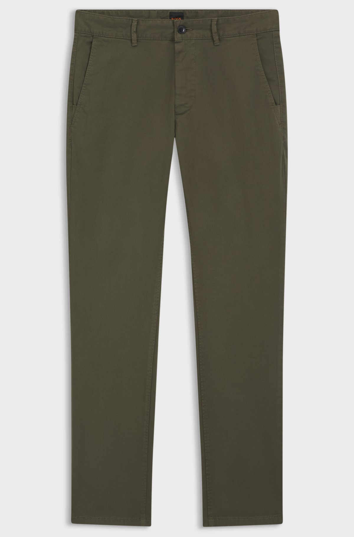 Slim-fit chinos, Khaki