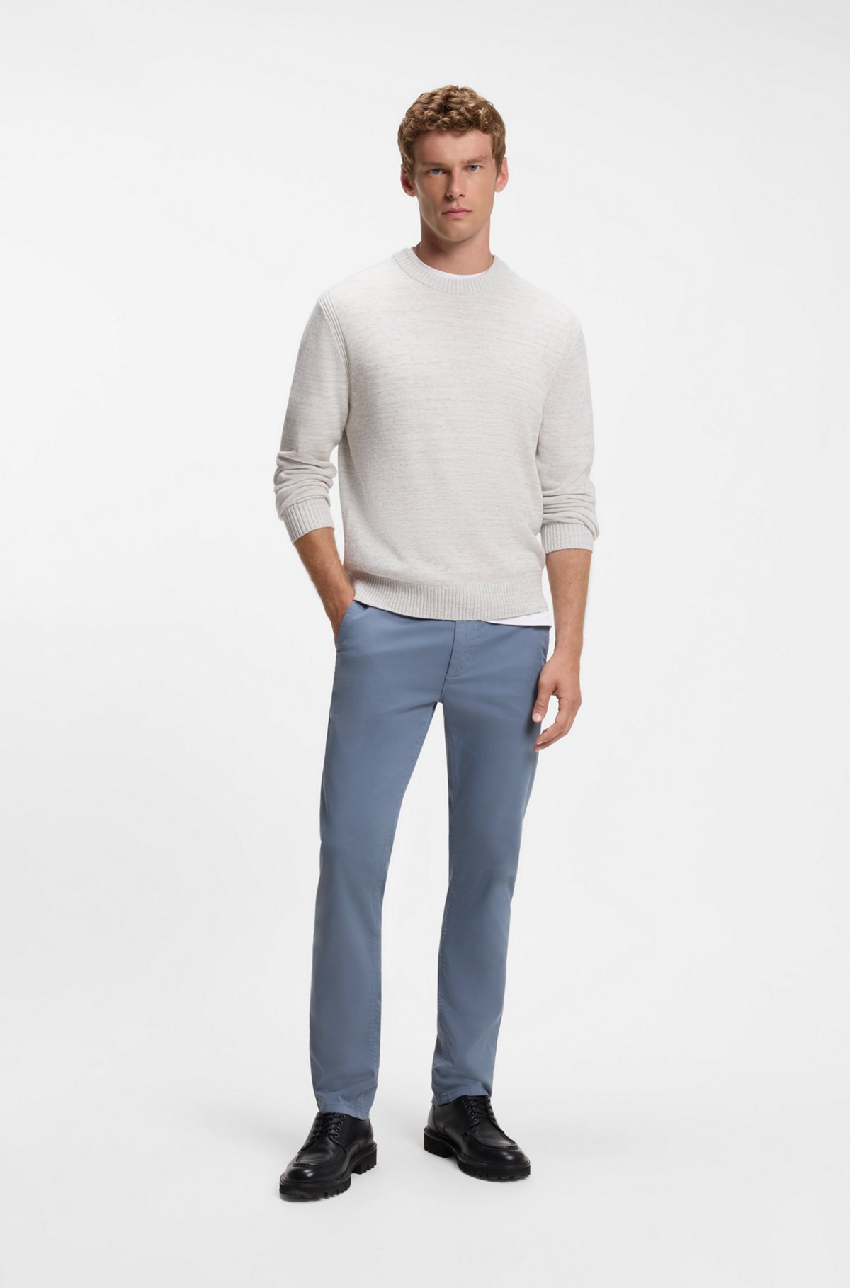 Slim-fit chinos, Blue