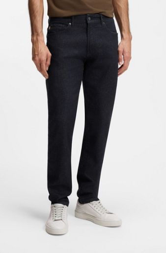 Maine regular-fit jeans in dark-blue stretch denim, Dark Blue