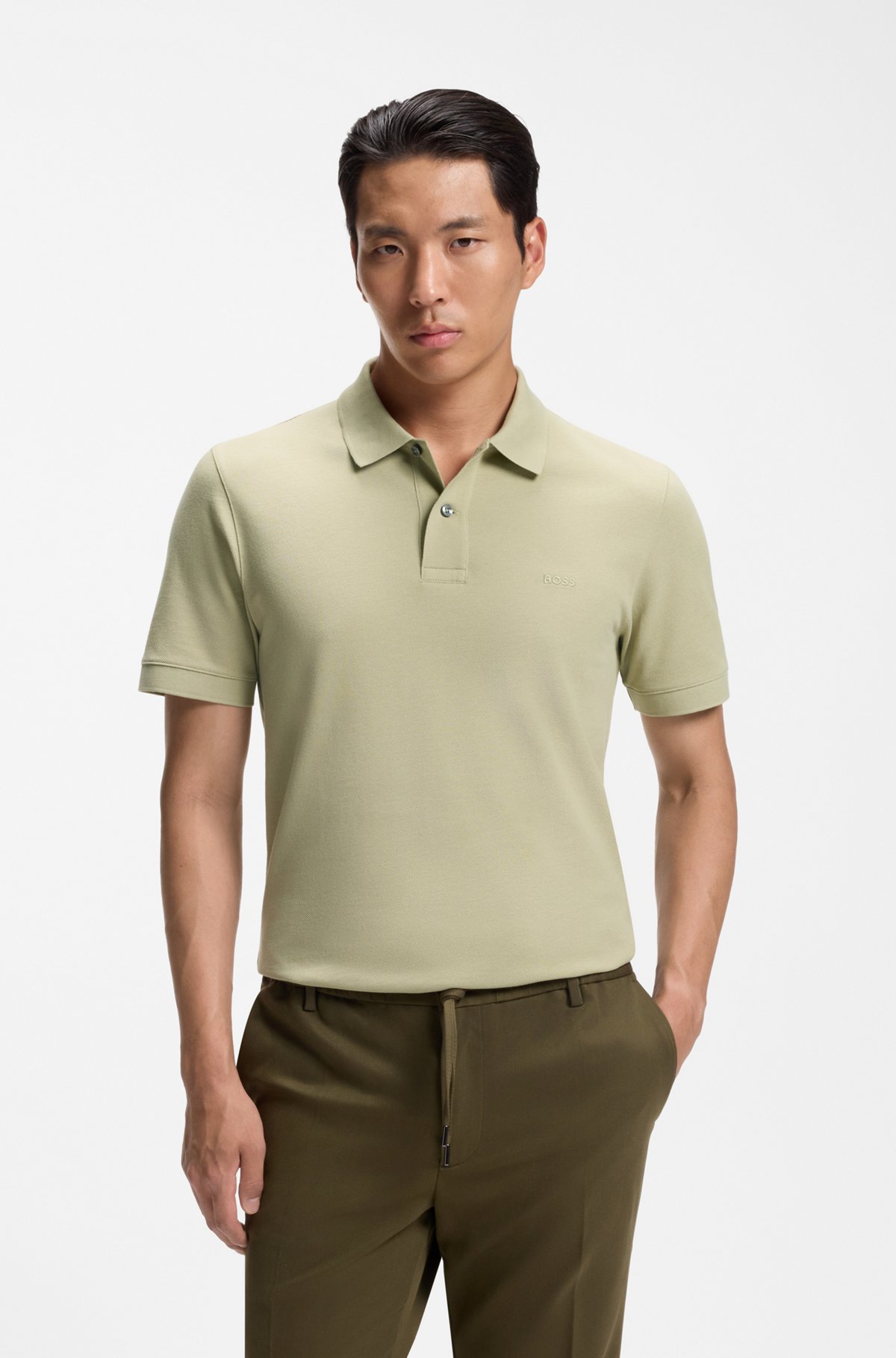 Pallas cotton polo shirt, Khaki
