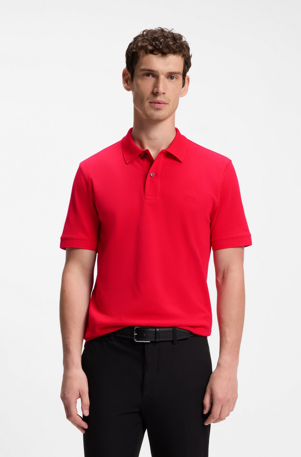 Pallas cotton polo shirt, Red
