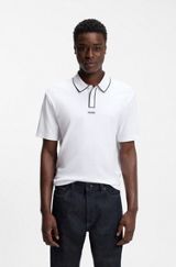 Cotton polo shirt, White
