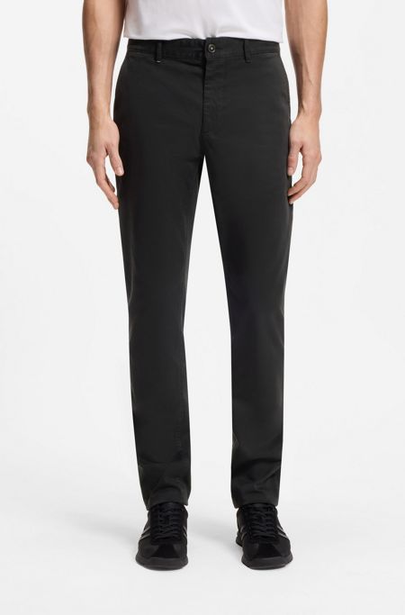 Slim-fit chinos, Black