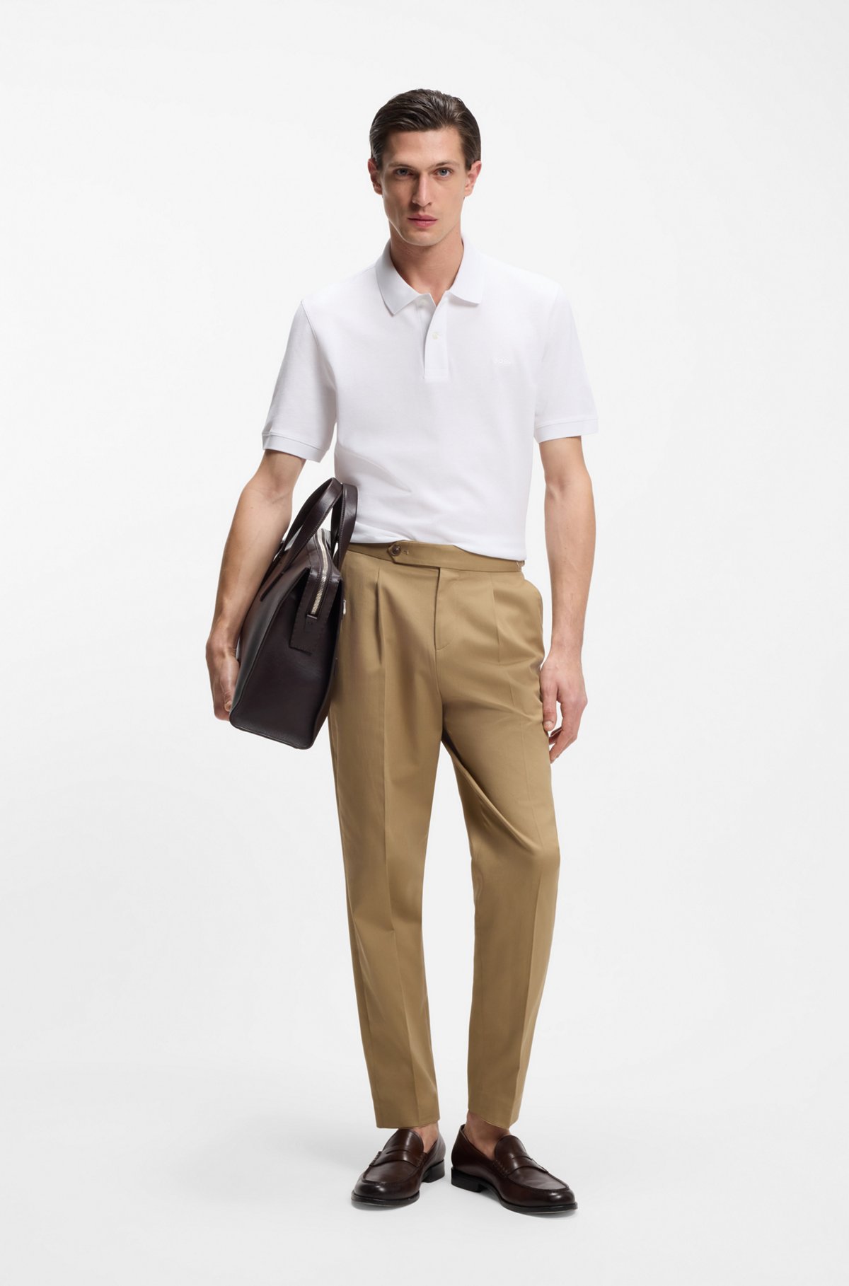 Pallas cotton polo shirt, White