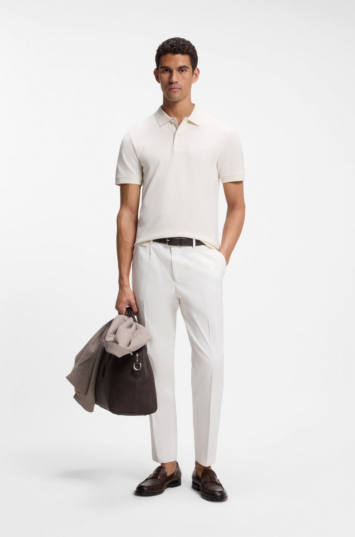 Pallas cotton polo shirt, Natural