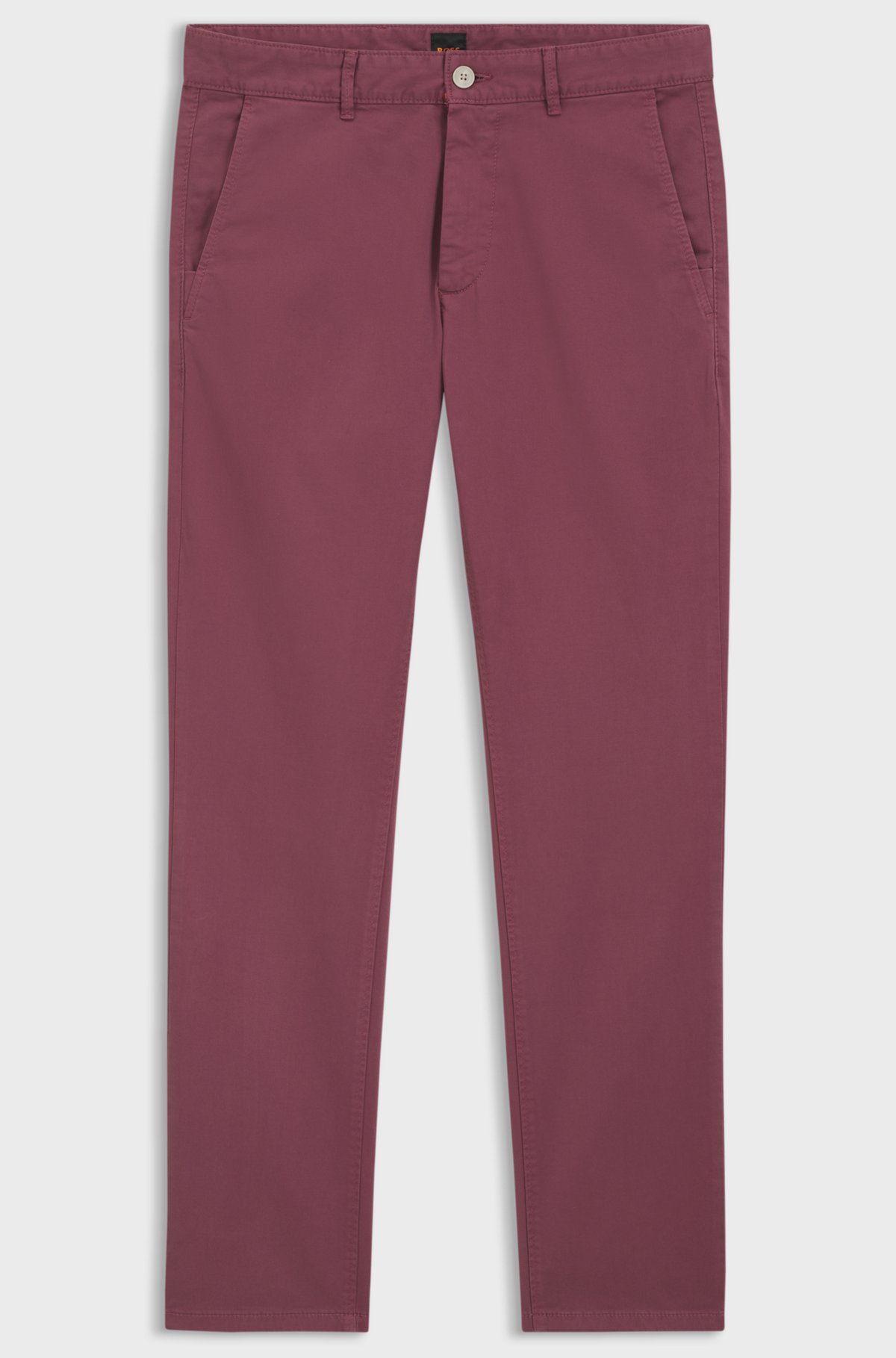 Slim-fit chinos, Red
