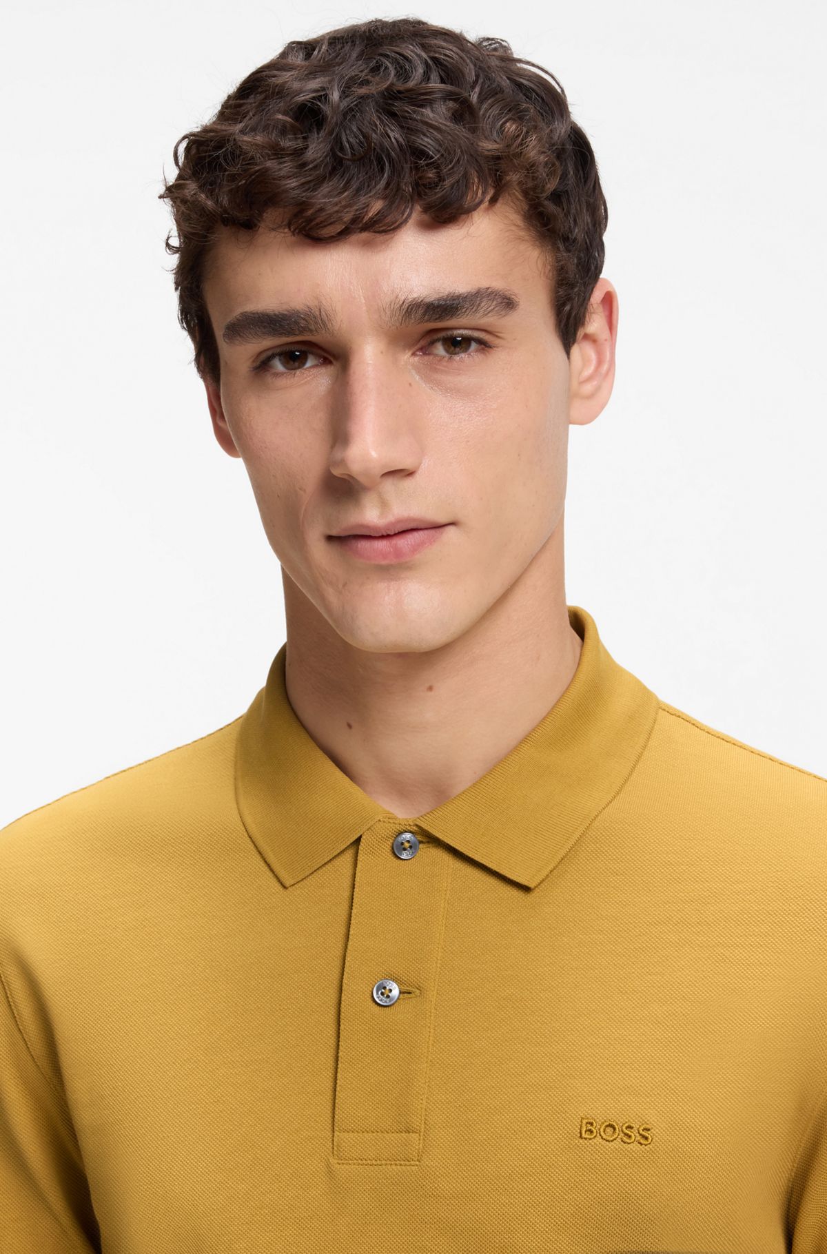 Pallas cotton polo shirt, Gold