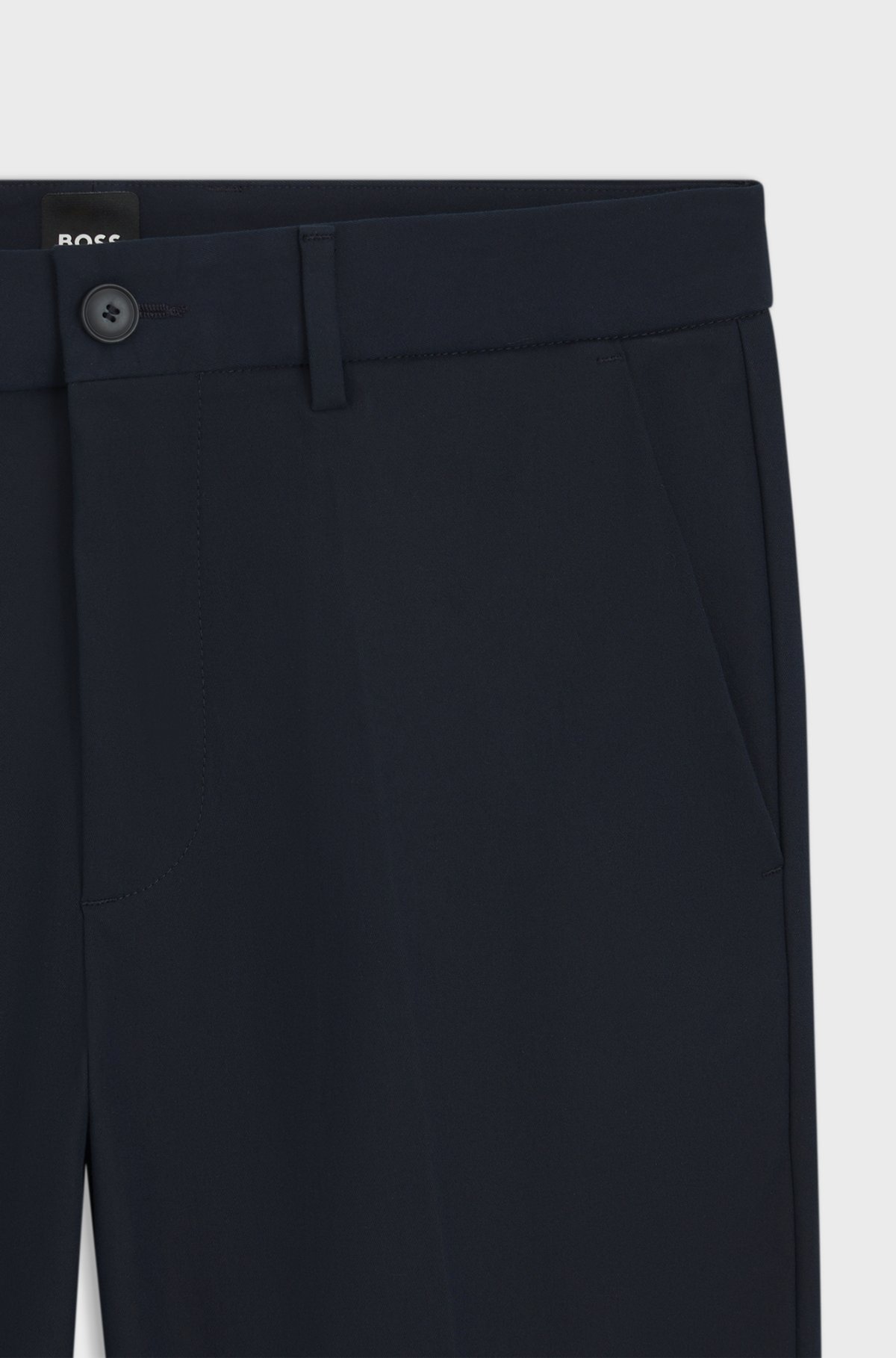 Slim-fit trousers in four-way stretch fabric, Dark Blue