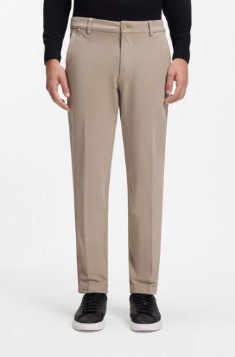 Slim-fit trousers , Beige