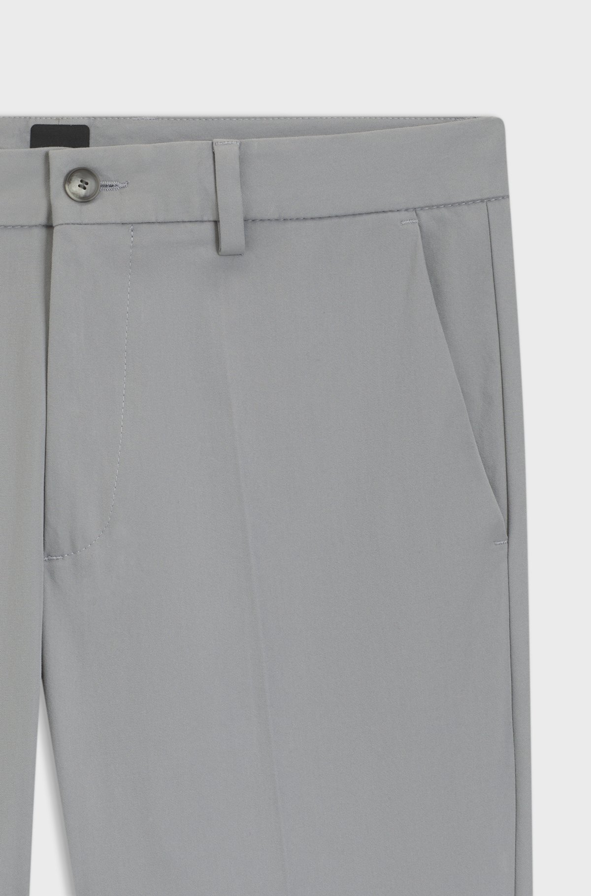 Slim-fit trousers in four-way stretch fabric, Grey