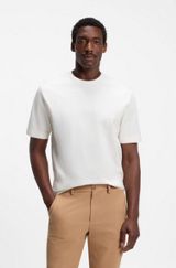 Cotton-jersey T-shirt in regular fit, Natural