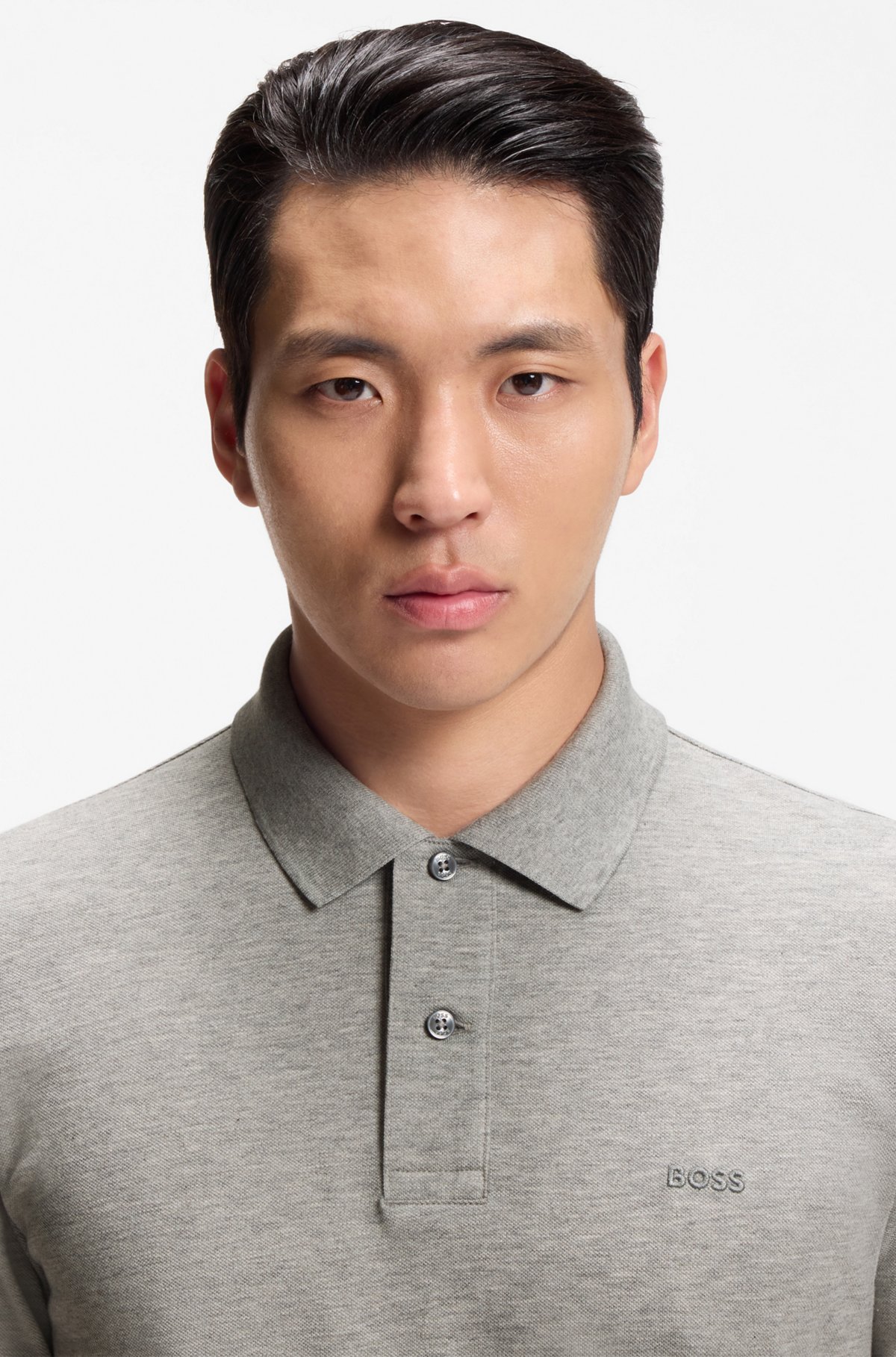 Pallas cotton polo shirt, Grey