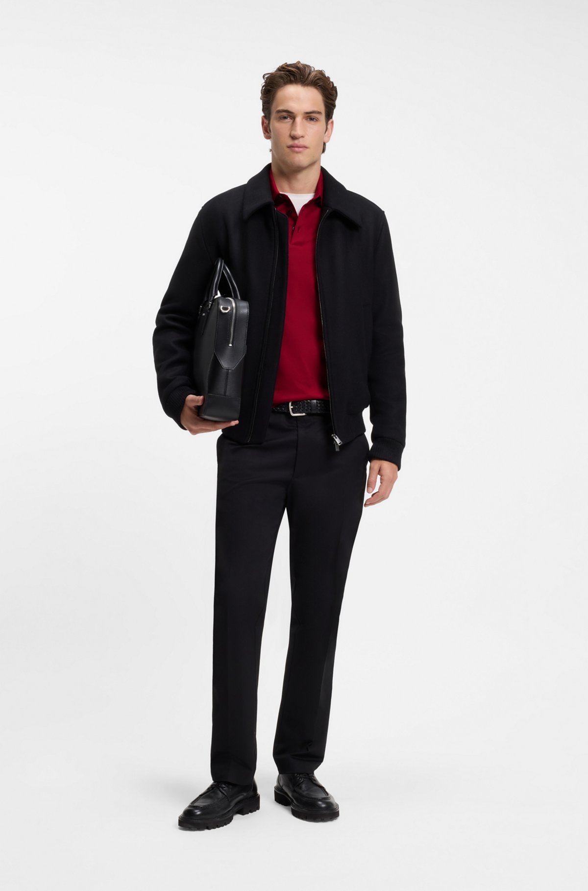 Cotton polo shirt, Red