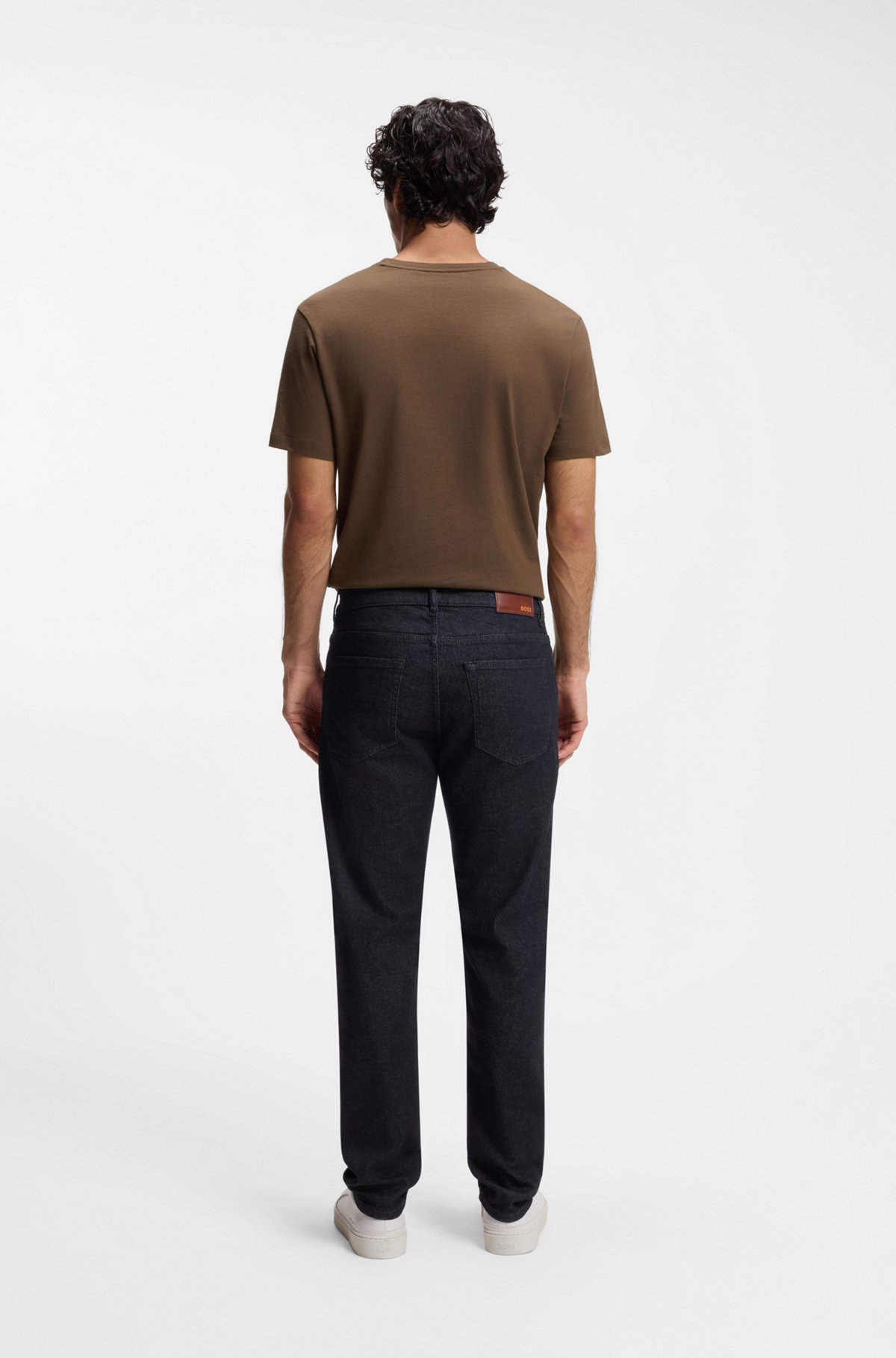 Maine regular-fit jeans in dark-blue stretch denim, Dark Blue