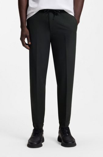 Tapered-fit trousers, Black