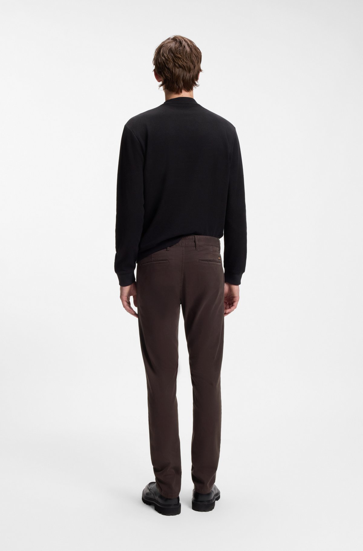 Slim-fit chinos, Dark Brown